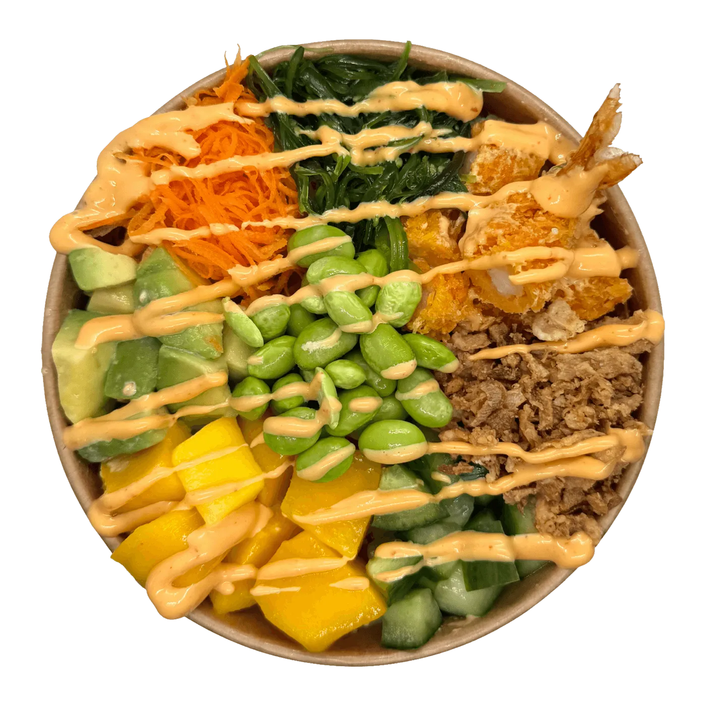 Pokebowl Garnaaltempura Spicy Mayo — bekijk de verpakking