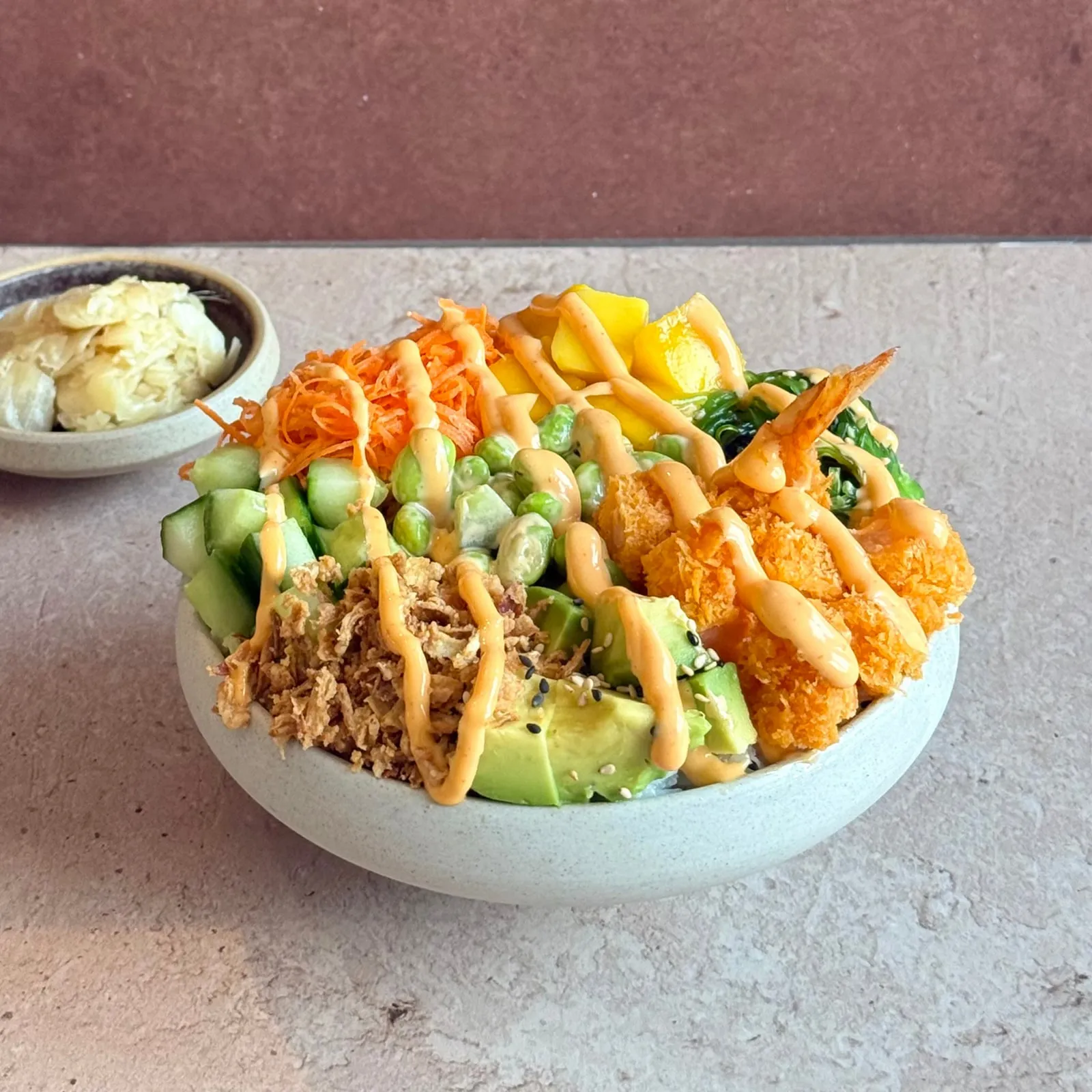 Pokebowl Garnaaltempura Spicy Mayo